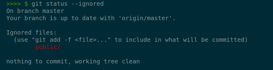 git status –ignored